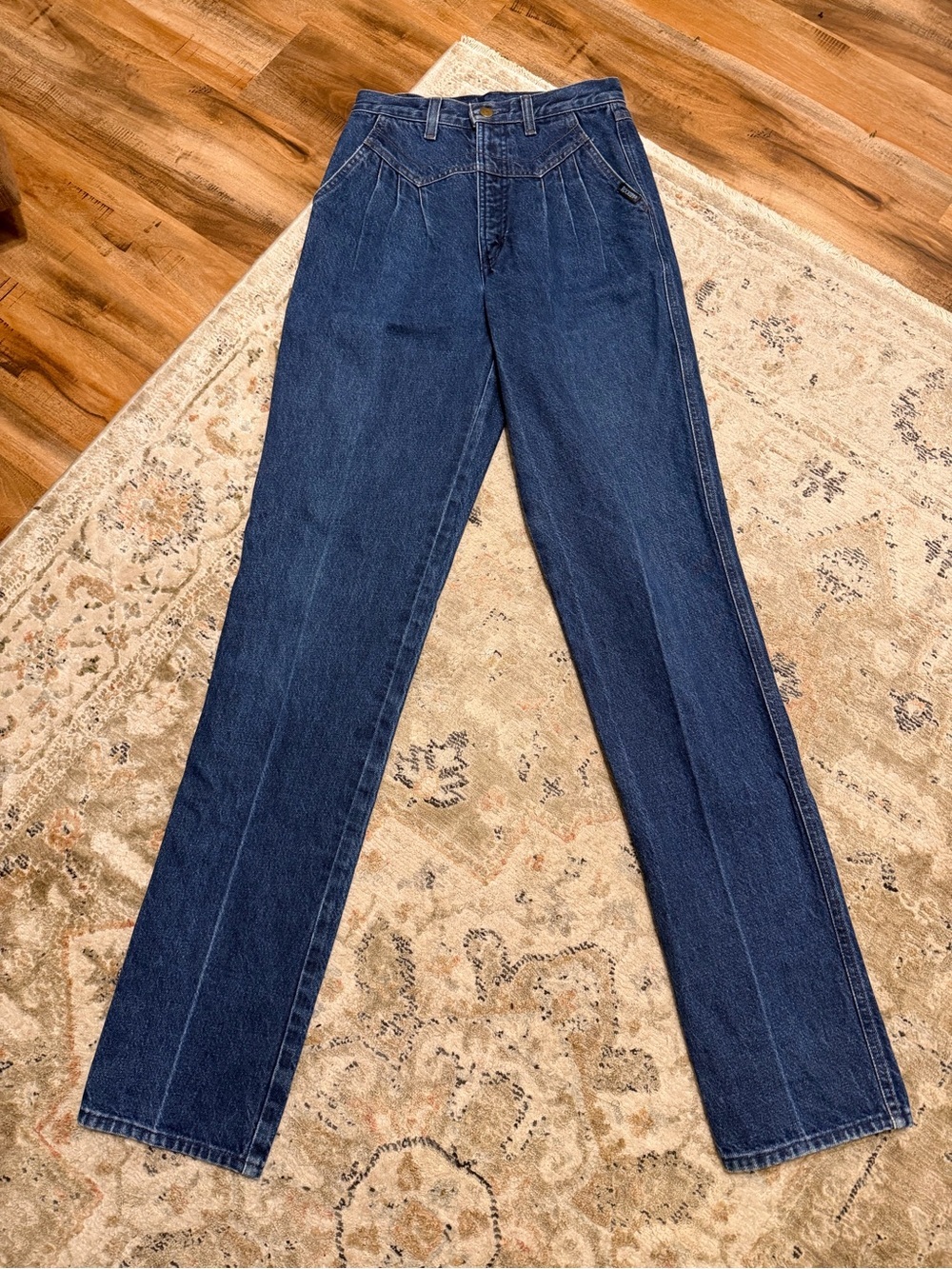Vintage Rockies Women's Straight Leg Jeans - Dark Blue Denim